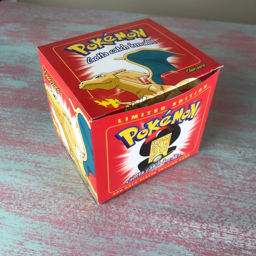 Vintage Gold Plated Charizard Pokemon Trading Card